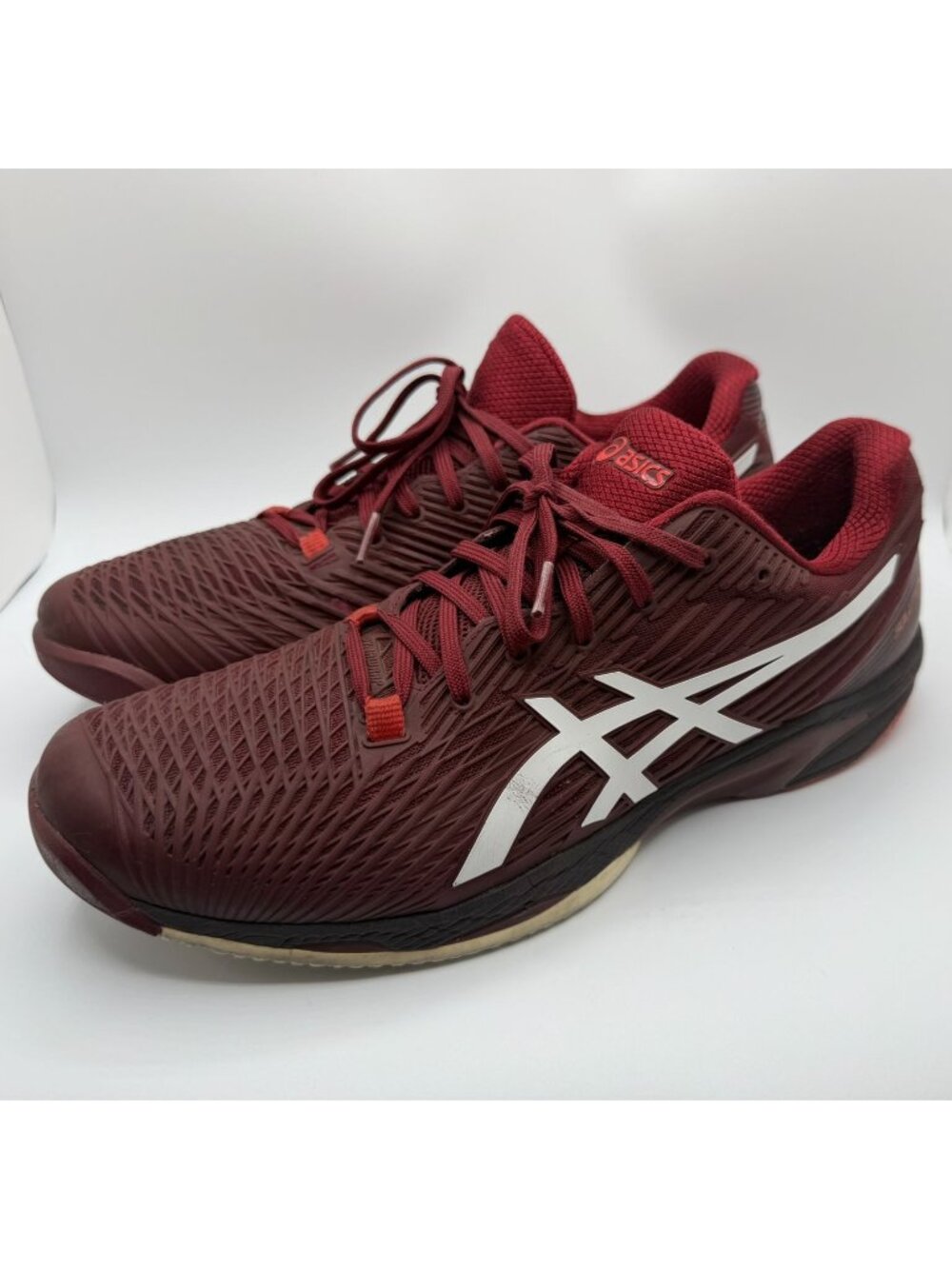 Asics Solutions Speed FF Tennis Shoes Men Size 12 Antique Red/White